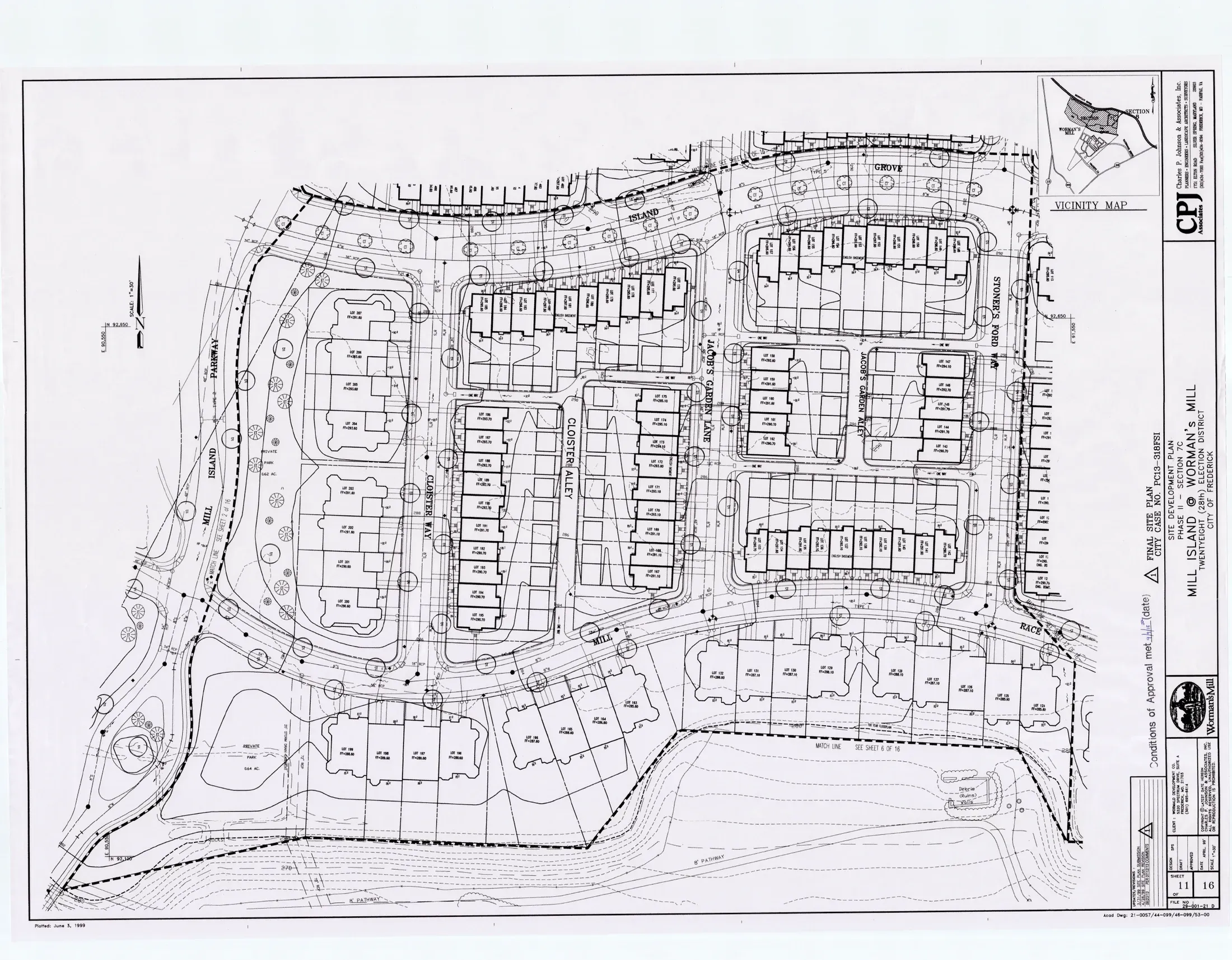 Mill Island at Worman’s Mill — original project drawing