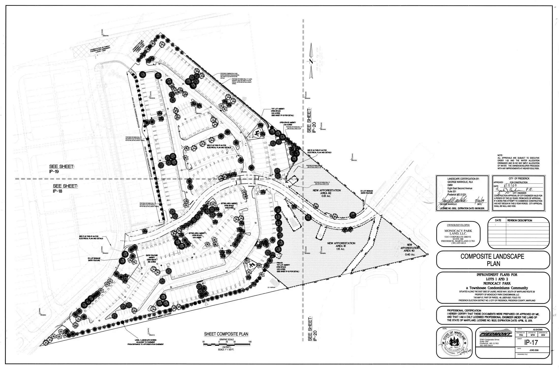 Monocacy Park — original project drawing